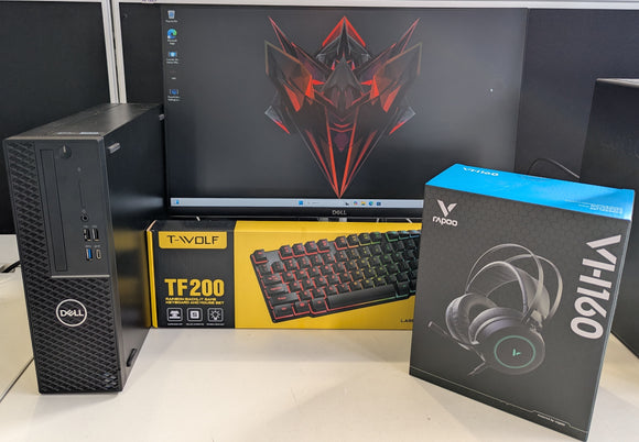 Complete Gaming Desktop Package i5 10th Gen 32GB RAM 512GB SSD+6TB HDD 4GB Graphics WIN11 - Refurbished