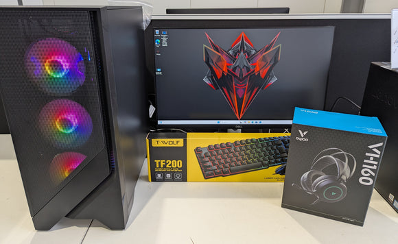 Complete Gaming Desktop Package i7 32GB RAM 500GB SSD 4GB Graphics WIN 11 - REFURBISHED