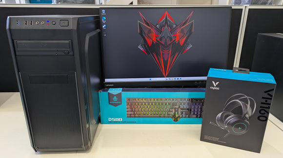 Complete Gaming Desktop Package i7 16GB RAM 500GB SSD+2TB HDD 4GB Graphics Win 11 - Refurbished