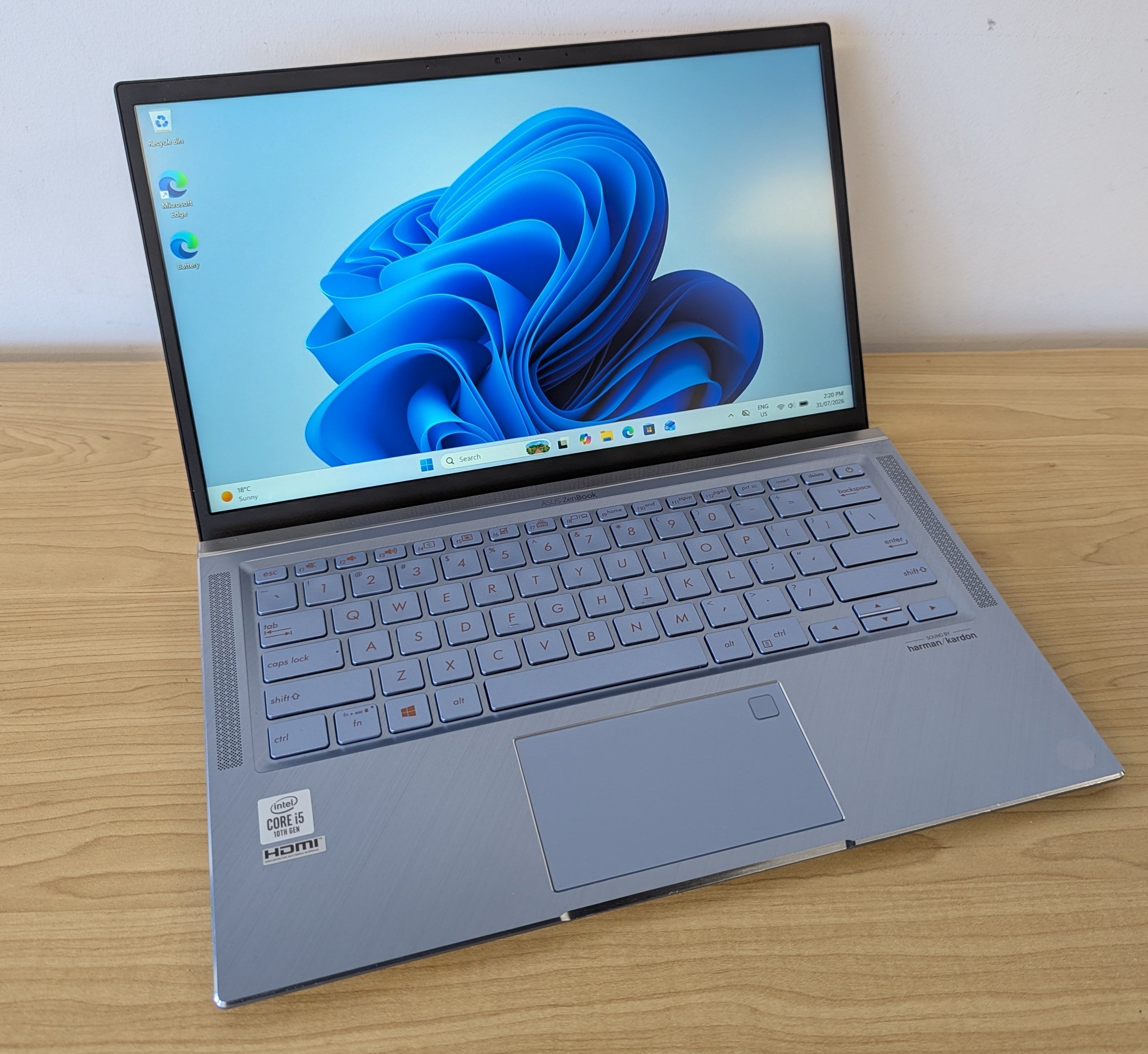 Asus ZenBook UX431FA i5 10th Gen 8GB RAM 256GB SSD Win11 - Refurbished