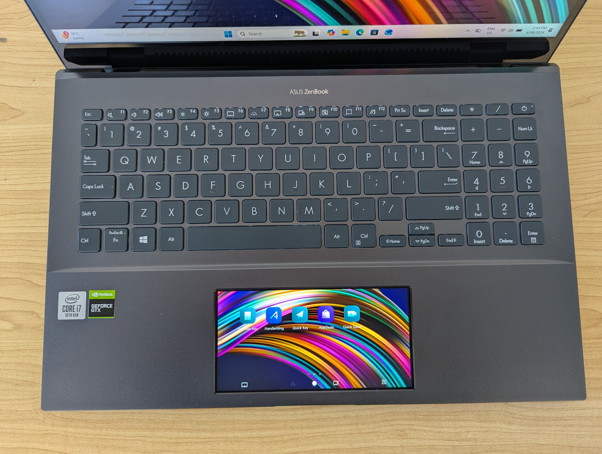 ASUS ZenBook Pro 15 UX535LI i7 10th Gen 16GB RAM 512GB SSD Win11 4GB Graphics Touch Screen 4K - Refurbished