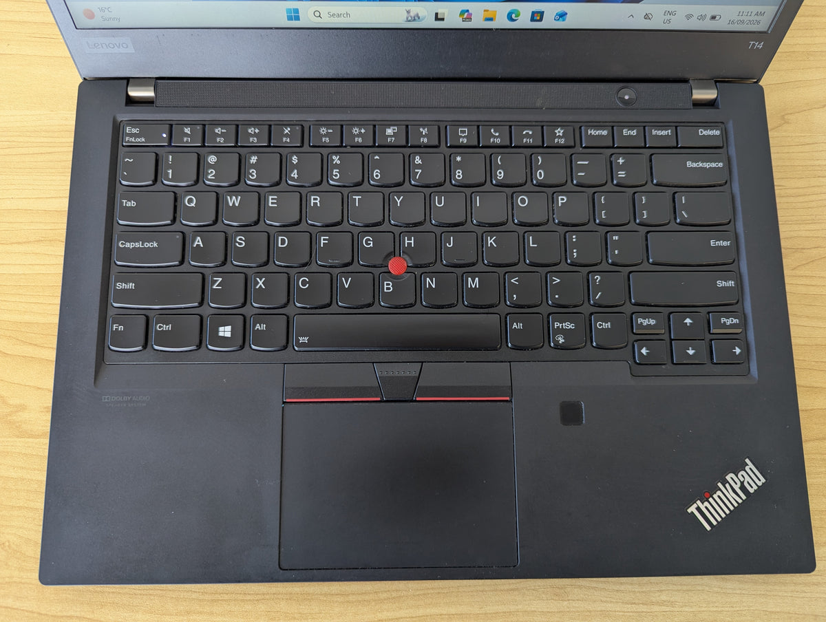 Lenovo ThinkPad T14 Gen 1 i7 10th Gen 16GB RAM 512GB SSD Win 11 Touch Display - Refurbished