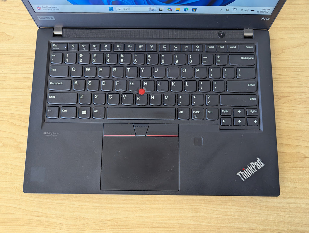 Lenovo ThinkPad P14s Gen 2 i7 11th Gen 32GB RAM 512GB SSD Win 11 4GB Graphics- Refurbished